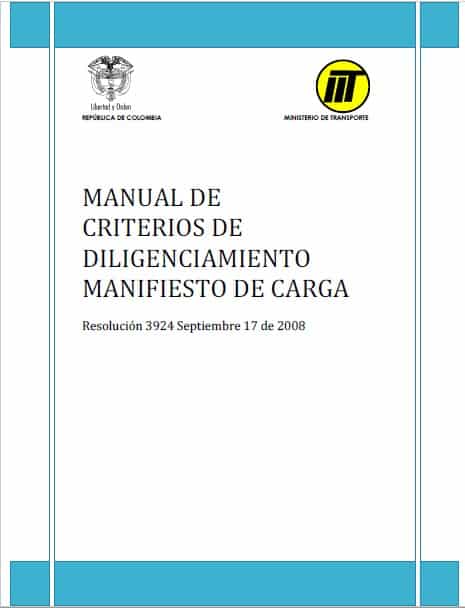 manual de criterios de diligenciamiento de manifiesto de carga
