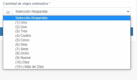 número de viajes carro bogotá